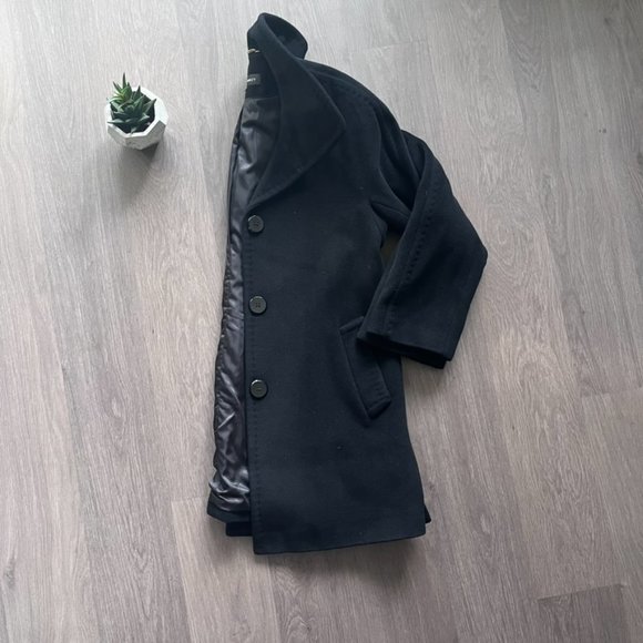 Ellen Tracy Black Wool Pea Coat - Picture 14 of 14